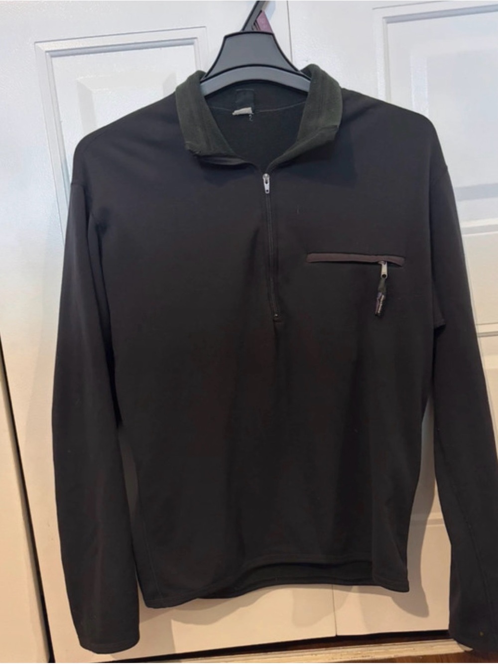 Patagonia Black Pullover with Branded Zipper Pull